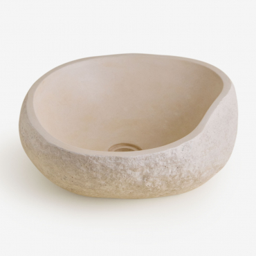 Fedro Cement Washbasin Beige Cream - Sklum
