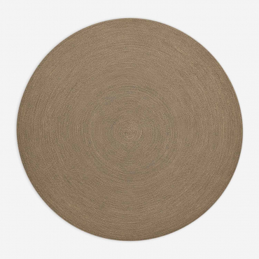 Lisandra Round Outdoor Rug In Polypropylene (ø200 Cm) Green Khaki - Sklum