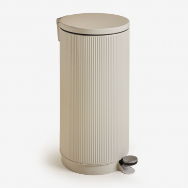 Midler Trash Can With Lid And Pedal Gardenia White & 30 L - Sklum