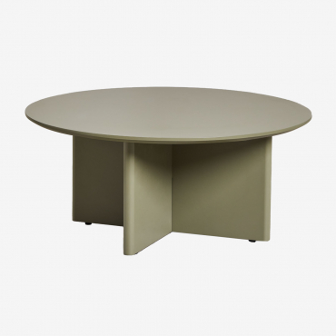 Round Coffee Table Ø80 Cm In Mdf Saonara Green Sage - Sklum