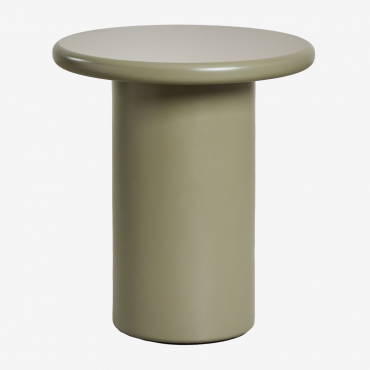 Round Side Table In Mdf (ø45 Cm) Rodeo Green Sage - Sklum