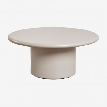 Rodeo Round Coffee Table Ø80 Cm In Mdf Tapioca Beige - Sklum