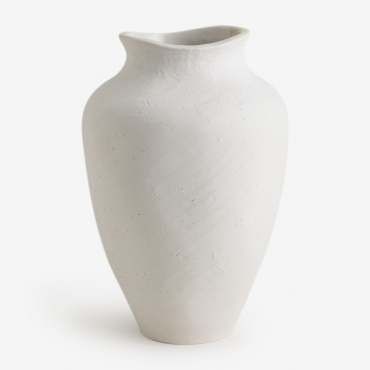 Gayle Ceramic Vase Beige Cream - Sklum