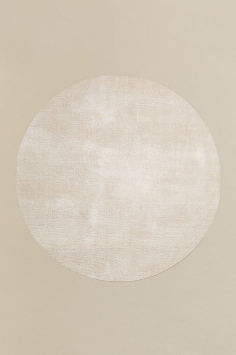 Daroca round rug - Beige Cream