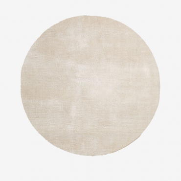 Daroca Round Rug Beige Cream & Ø120 Cm - Sklum