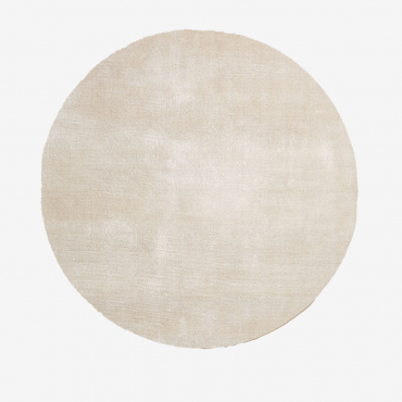 Daroca Round Rug Beige Cream & Ø200 Cm - Sklum