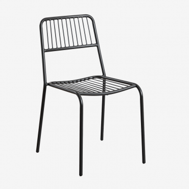 Elton Stackable Dining Chair Carbon Black - Sklum