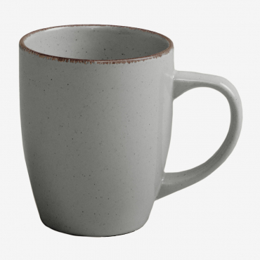 Pack Of 2 Coffee Mugs 34 Cl In Ronilena Stoneware Dolphin Grey - Brown - Sklum