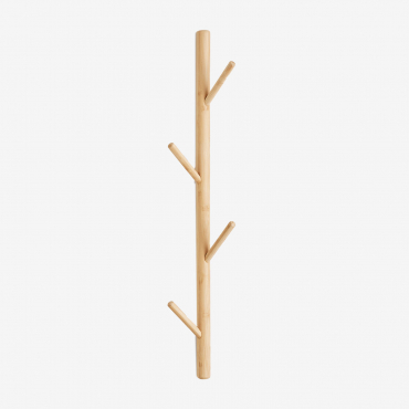 Nivar Bamboo Wall Coat Rack Bamboo - Sklum