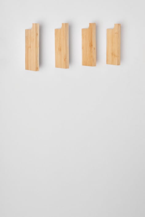 Set of 4 Ambroz bamboo wall hooks
