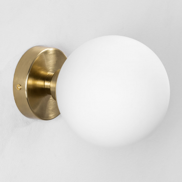 Wall Lamp With Uvol Traditional Glass Ball Golden - Sklum