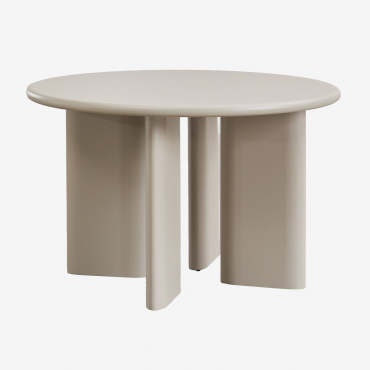 Round Dining Table In Mdf (ø120 Cm) Loulou Tapioca Beige - Sklum