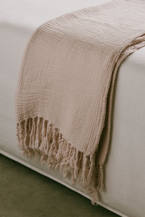 Eloi cotton gauze plaid blanket
