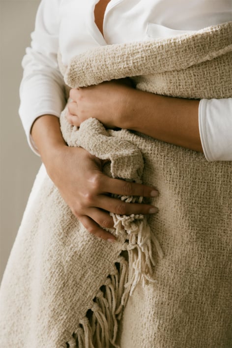 Tirset chenille plaid blanket