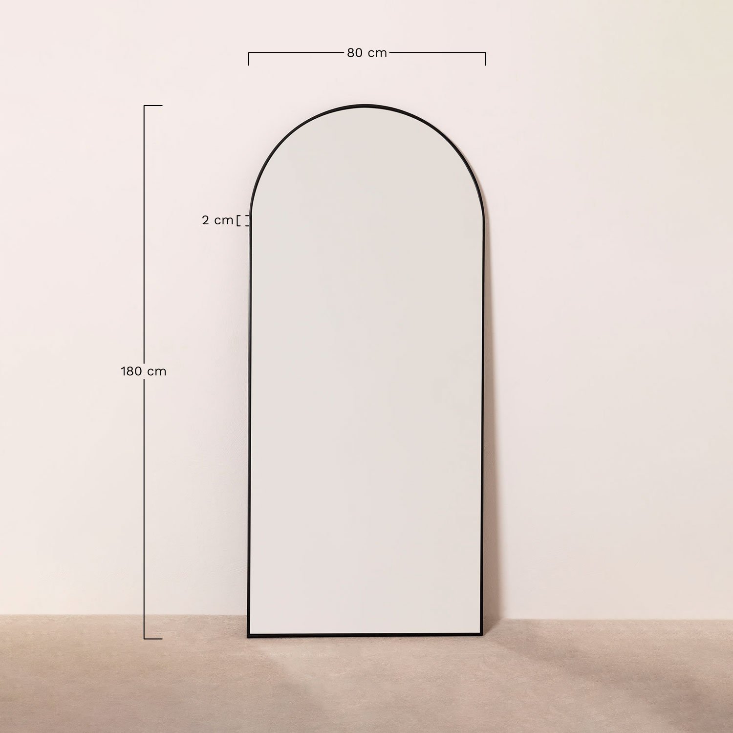 Belm metal wall mirror, MEASURES