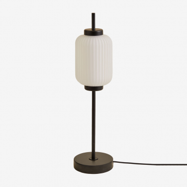Necsar Iron And Glass Led Table Lamp Black - Sklum