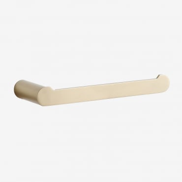 Wall Mounted Towel Rack With Bar ↔︎20cm For Bathroom In Stainless Steel Alameda Golden - Sklum