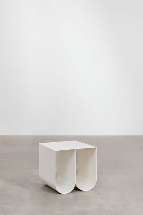 Set of 2 Olavi square steel bedside tables 40x40 cm