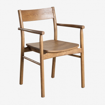 2-pack Dining Chairs In Oak Wood Mara Signature Dark Brown Wood - Sklum