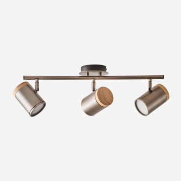 Amaranto 3-point Ceiling Lamp Grey Brass - Sklum