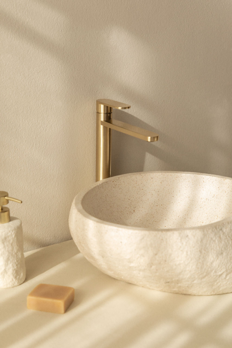Alameda brass basin tap - Golden