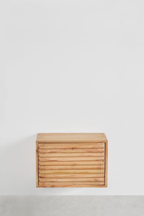 Deleyna suspended wooden bathroom furniture set