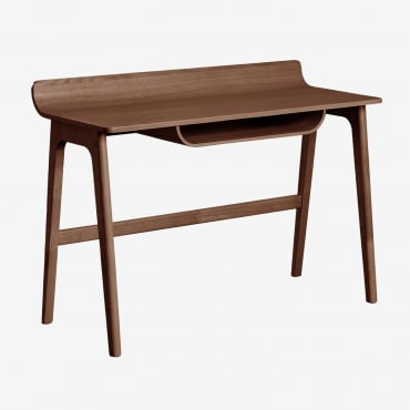 Desk 120x50 Cm In Colman Wood Brown Chestnut - Sklum