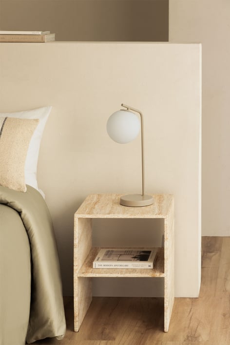 Alligier metal and glass table lamp