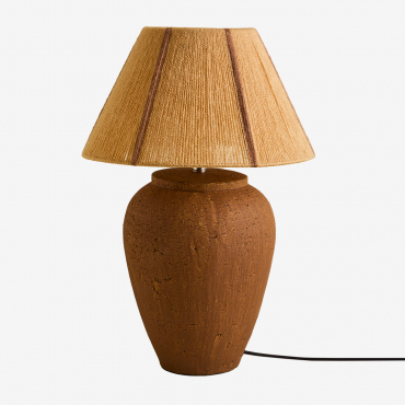 Verena Terracotta Table Lamp Red Clay & Natural Verena - Sklum