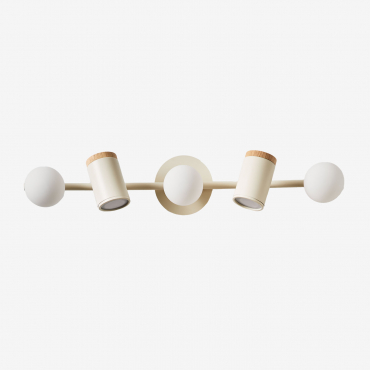 Wall Lamp With 5 Light Points Amaranth Tapioca Beige - Sklum
