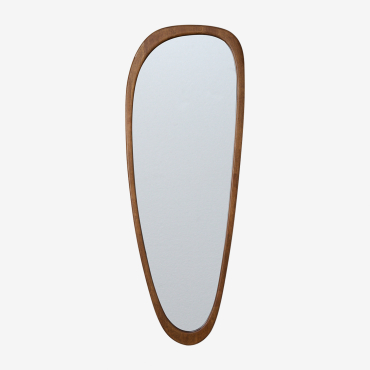 Oak Wood Wall Mirror Arbidel Dark Oak Brown & 80 X 220 Cm - Sklum