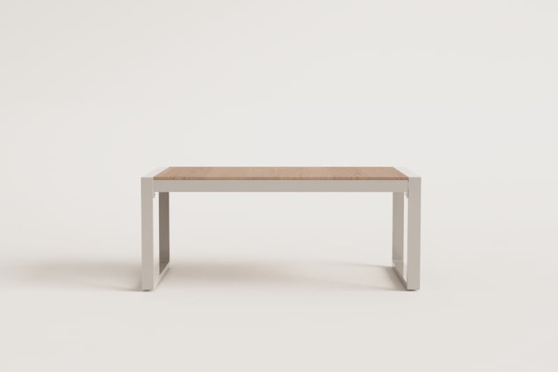 Rectangular garden coffee table 110x55 cm in aluminum Lipov