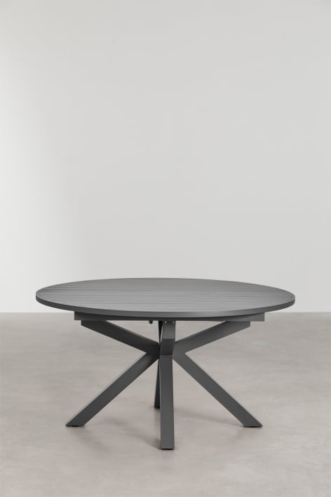 Barces extendable aluminum dining table 145-200x145 cm - Grey Graphite