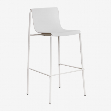 Ismene High Polypropylene Garden Stool Gardenia White & ↑75 Cm - Sklum