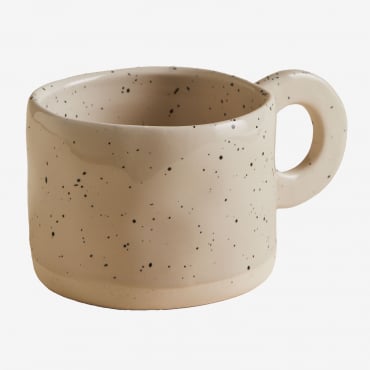 Demyr Stoneware Coffee Mug 28 Cl Gardenia White - Sklum