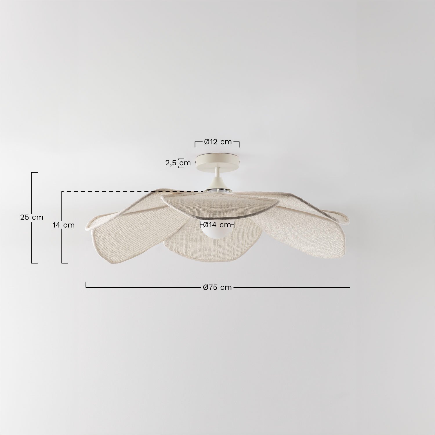 Benavid ceiling light, MEASURES