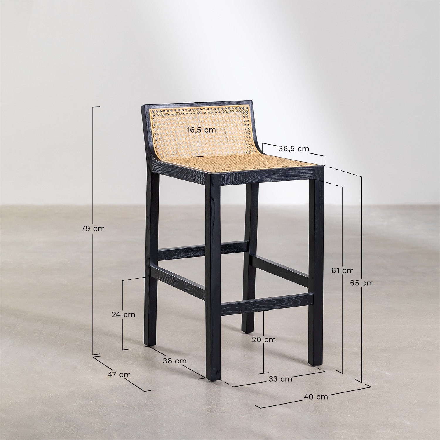 High Stool MIKEL, MEASURES