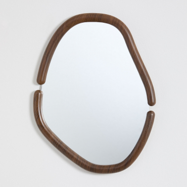 Oval Wall Mirror In Mdf Vixidel ↑40 Cm - Sklum