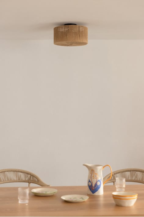 Ceiling light in Yarcuy natural rope