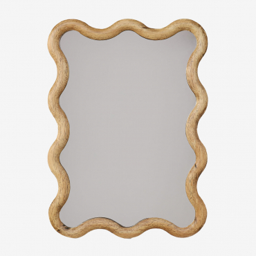 Rectangular Wall Mirror (55 X 40 Cm) In Tilore Oak Wood Brown Oak - Sklum