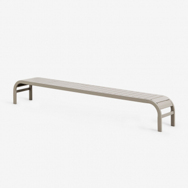 Marietta Steel Sun Lounger Side Table Brown Frappé - Sklum