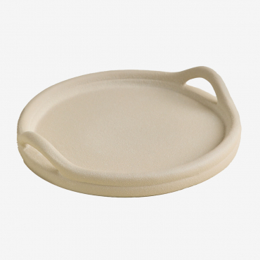 Decorative Tray In Moseirin Stoneware Ø25 Cm - Sklum