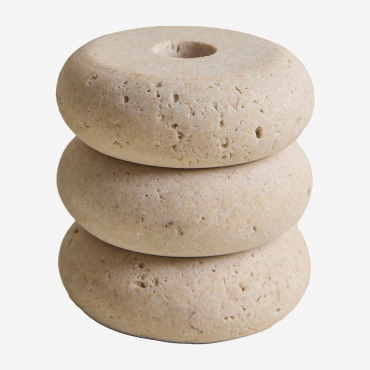 Resin Candle Holder ↑10 Cm Fernes Beige Cream - Sklum