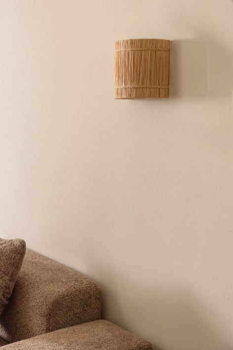 Girul natural fiber wall sconce