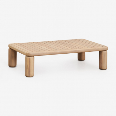 Rectangular Garden Coffee Table 115x70 Cm In Acacia Wood Ioanis Light Acacia Brown - Sklum