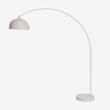 Diala Iron Floor Lamp Tapioca Beige & ↑210 Cm - Sklum