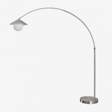 Orvina Outdoor Iron Floor Lamp Grey Brass - Sklum