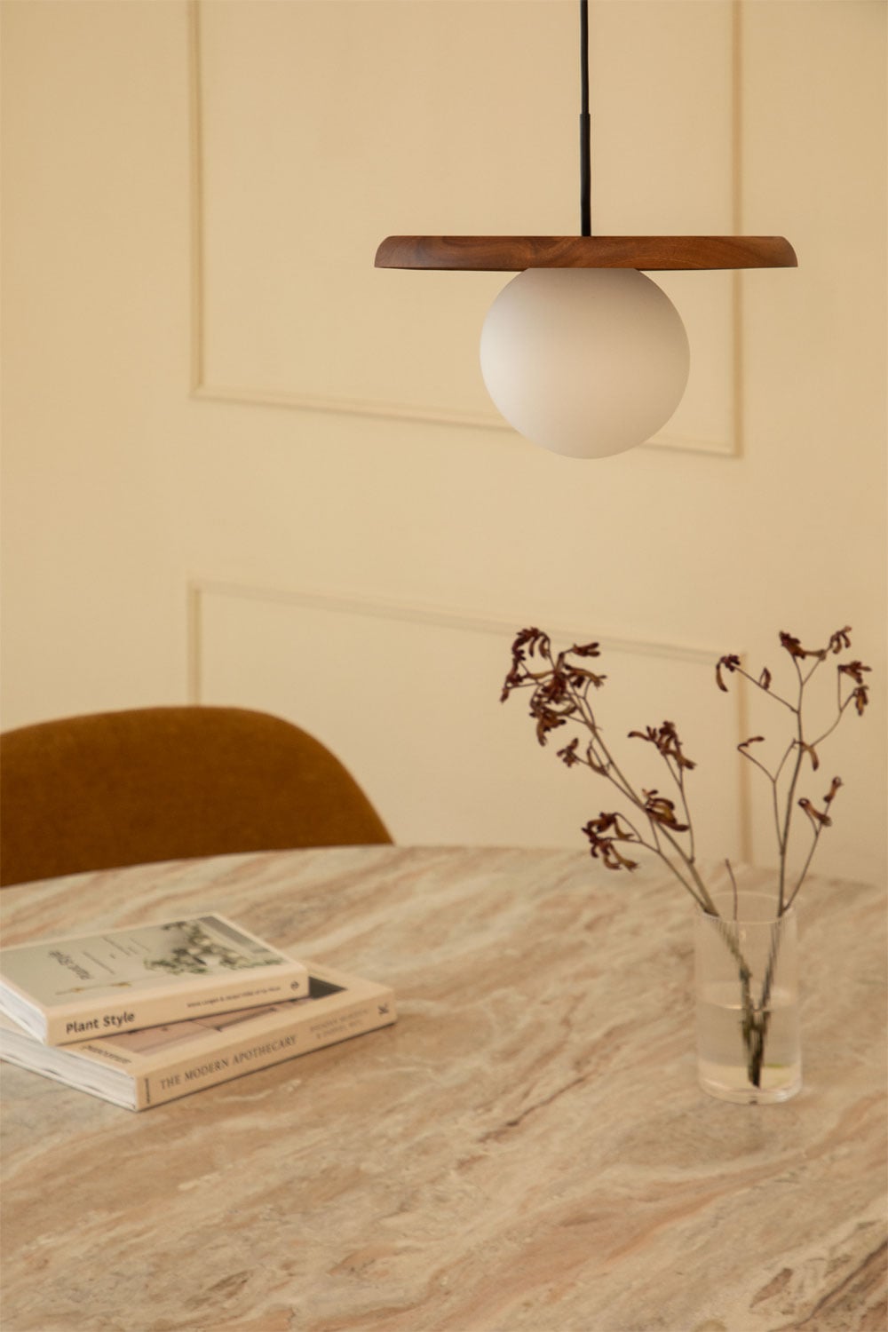 Freidy acacia wood hanging ceiling lamp - SKLUM