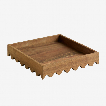 Decorative Tray In Acacia Wood Gaupen Acacia Brown & 25 X 25 Cm - Sklum