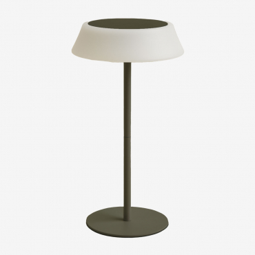 Ulenia Wireless Outdoor Led Solar Table Lamp Deep Olive Green - Sklum